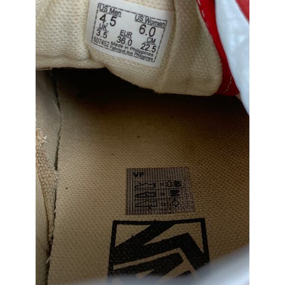 Vans Old Skool Primary Check Red White Women’s Sneakers Size 6 - Picture 8 of 8